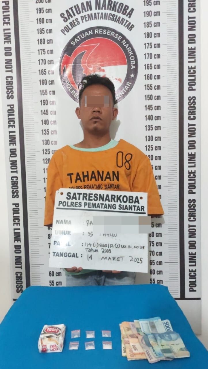 Polres Pematangsiantar Ringkus Pengedar Sabu Jalan Bah Tongguran Kanan