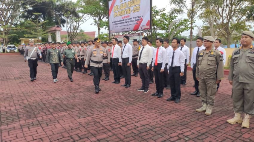 Polres Simalungun Apel Gelar Pasukan Operasi Ketupat Toba 2025