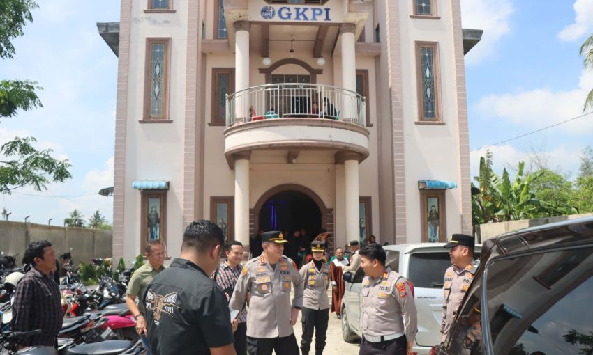 Kapolresta Deliserdang Tinjau Pengamanan Ibadah Jumat Agung