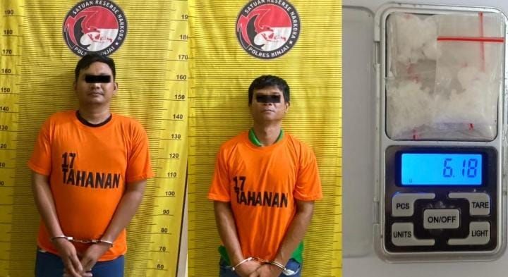 Hendak Edarkan Sabu, Dua Pria asal Medan Ditangkap Polres Binjai