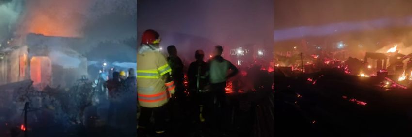 Diduga Korsleting Listrik, 8 Rumah Terbakar di Tanjungbalai, Kerugian Rp 500 Juta