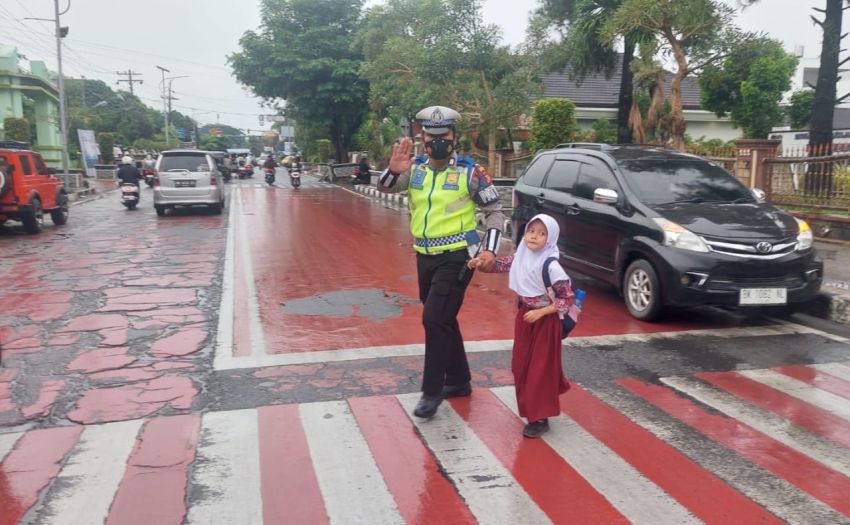 Sat Lantas Polres Tebingtinggi Lakukan Strong Point di Sejumlah Lokasi