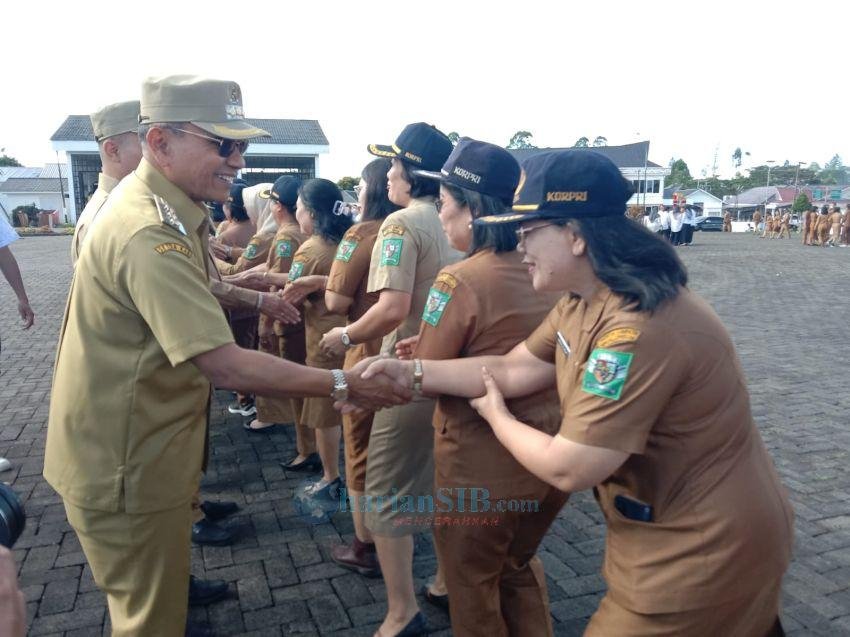 Pasca Libur Idulfitri, Bupati Simalungun Pimpin Apel Gabungan