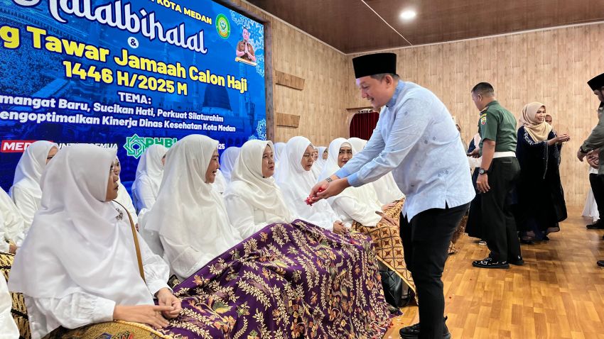 Dinkes Medan Gelar Halal Bihalal dan Tepung Tawar 31 Calon Jamaah Haji