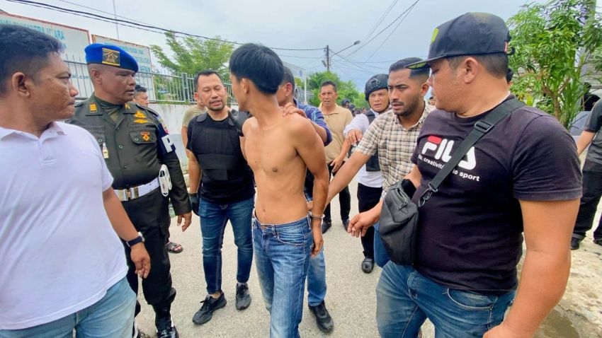 7 Pria Terduga Pelaku Penyerangan dan Pembakaran Motor Polisi di Belawan Ditangkap