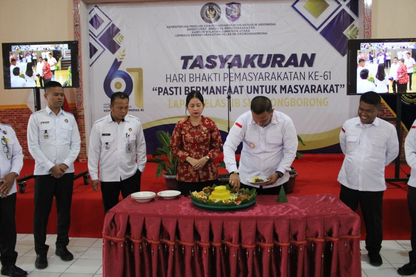 Peringatan HBP ke 61 di Lapas Siborongborong Berlangsung Sukacita