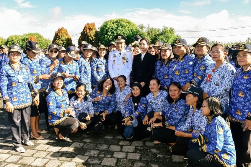 Bupati Humbahas Pimpin Upacara Peringatan Hari Otda XXIX Tahun 2025