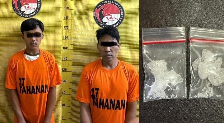 Dua Pria Asal Labuhan Deli Ditangkap Polres Binjai