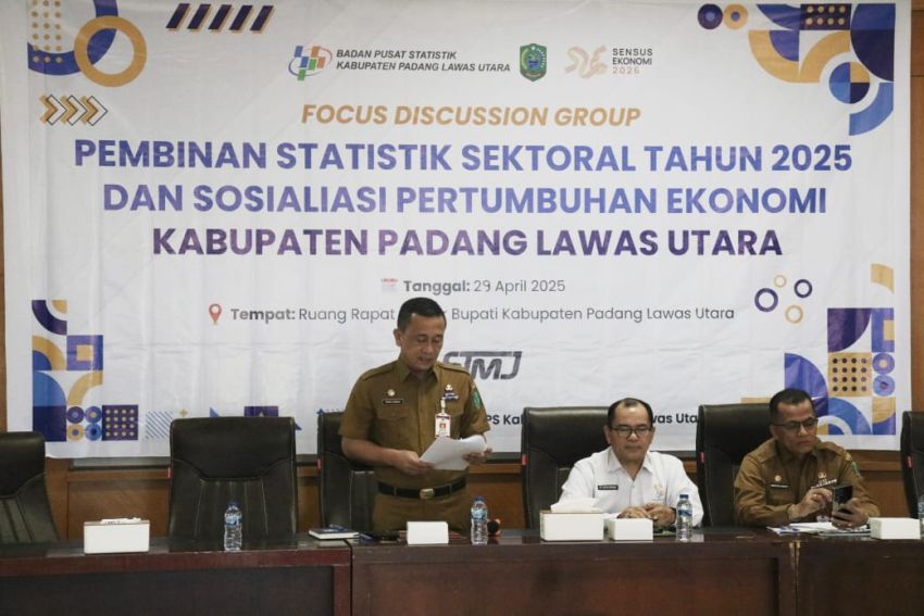 FGD Statistik Sektoral dan Sosialisasi Pertumbuhan Ekonomi Digelar di Paluta, Sekda: Kita Harus Kejar Ketertinggalan