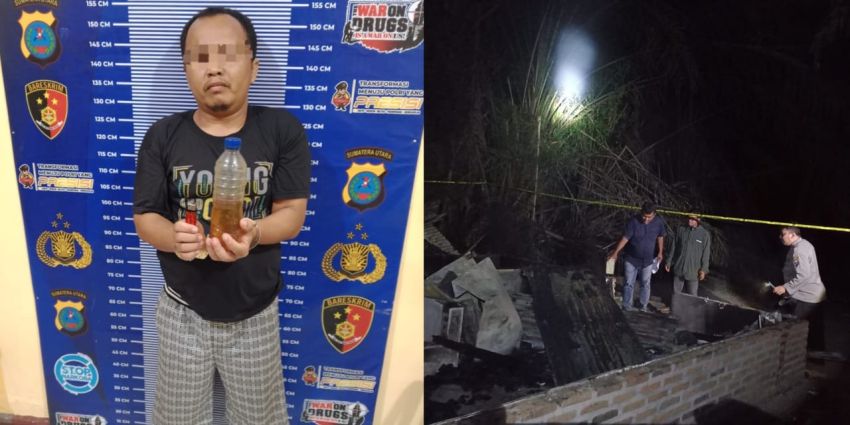 Bakar Rumah Adik Kandung, Seorang Pria di Sergai Diringkus Polisi