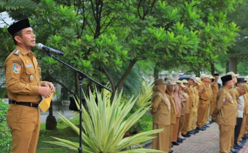 Wabup Labura Pimpin Apel Gabungan Perdana Setelah Libur Idul Fitri 1446 H
