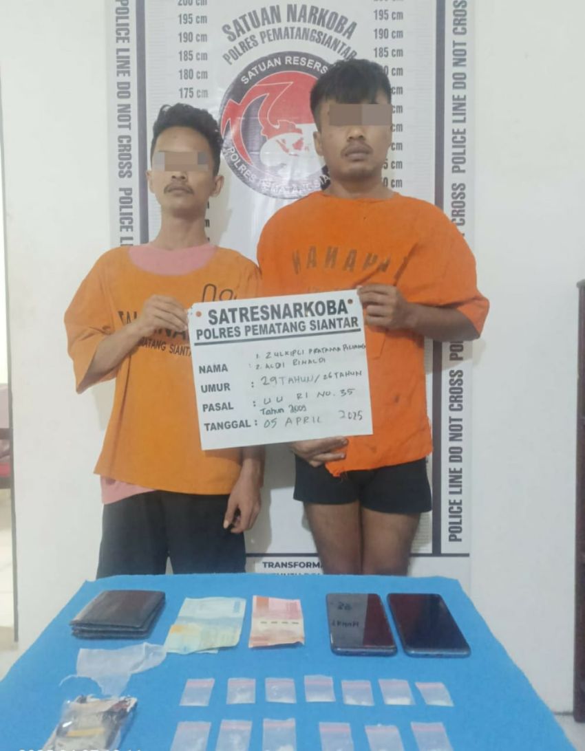 2 Pengedar Sabu Diringkus Sat Resnarkoba Polres Pematangsiantar