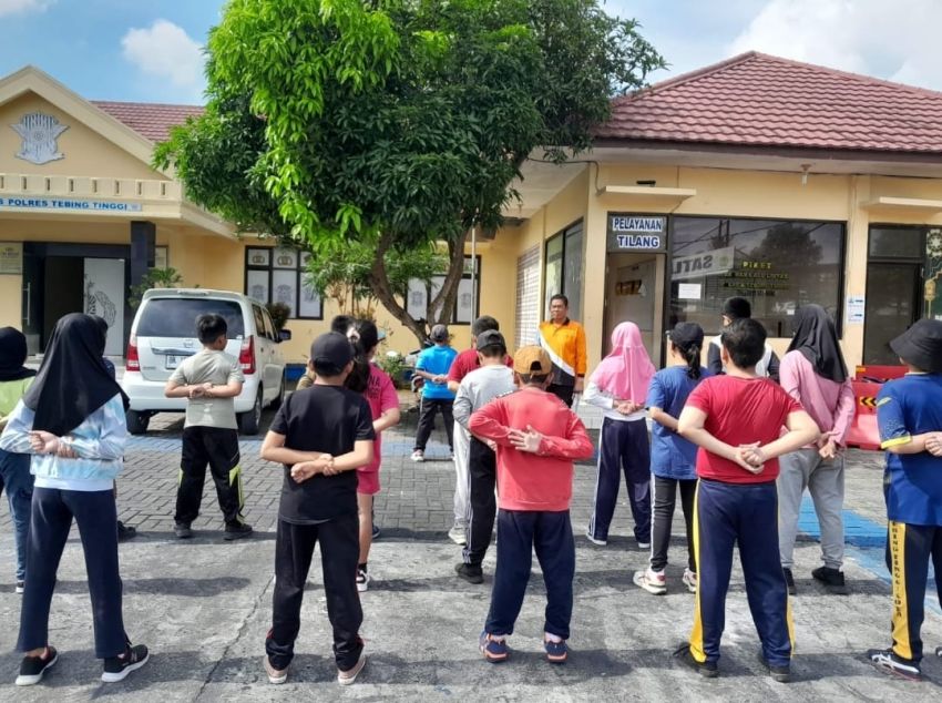 Tanamkan Nilai Disiplin Sejak Dini, Polres Tebingtinggi Gelar Pelatihan Pocil