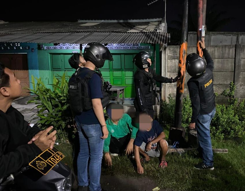 Polres Belawan Tangkap Dua Pria Mencoba Curi Tiang Jaringan Komunikasi