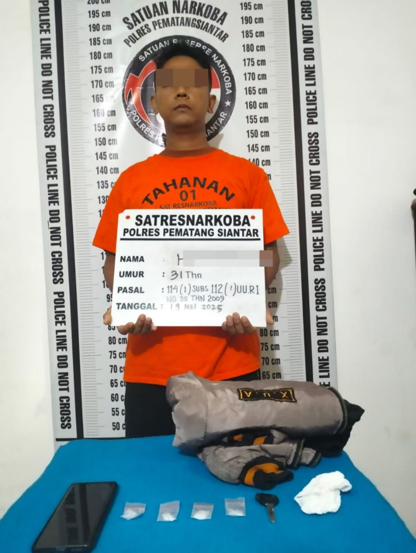 Edarkan Sabu, Pria Asal Simalungun Diciduk Sat Resnarkoba Polres Pematangsiantar