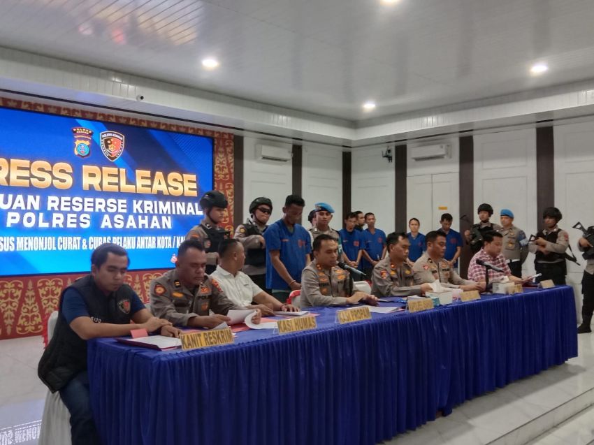 Enam Perampok Lintas Kabupaten Ditangkap Satreskrim Polres Asahan