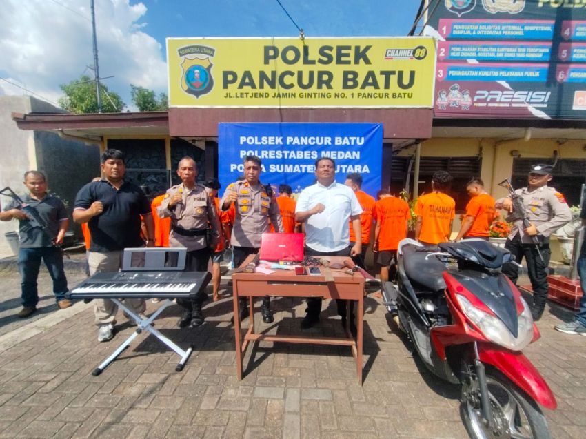 Polsek Pancurbatu Ungkap 12 Kasus dalam 60 Hari, 17 Tersangka Diamankan
