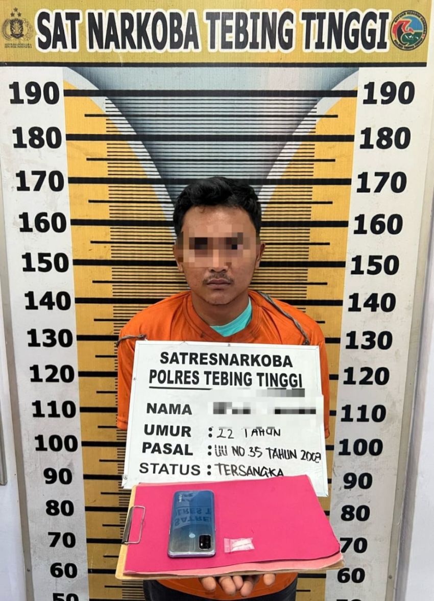 Miliki Sabu, Pria Pengangguran Dibekuk Polres Tebingtinggi dari Kediamannya