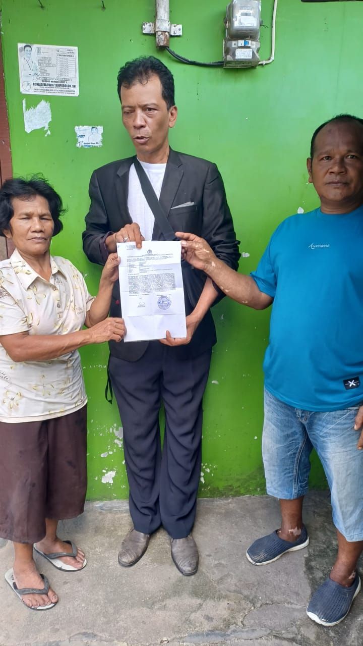 Keluarga Pelapor Pengancaman Datangi Polsek Siantar Selatan