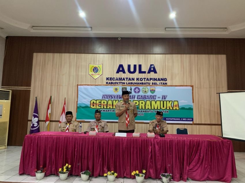 Muscab IV Gerakan Pramuka Kwarcab Labusel, M Reza Pahlevi Nasution Terpilih Sebagai Ketua 2025-2030