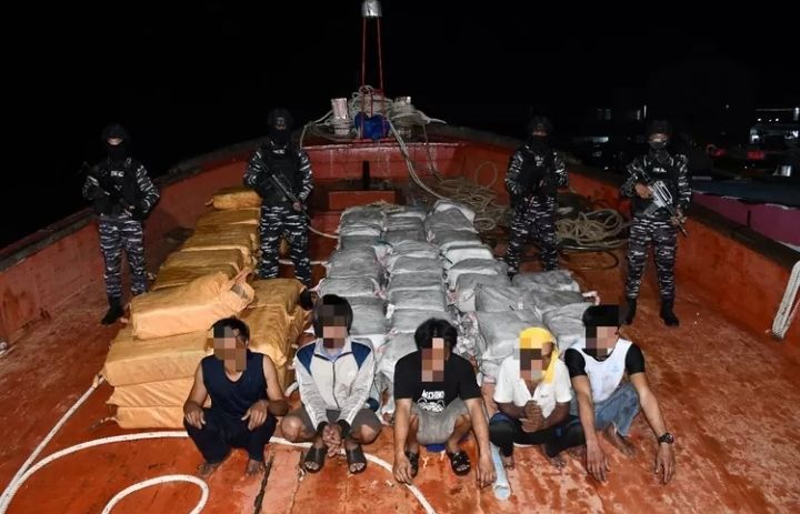 TNI AL Gagalkan Penyelundupan 1,9 Ton Narkoba oleh Kapal Thailand di Perairan Kepri