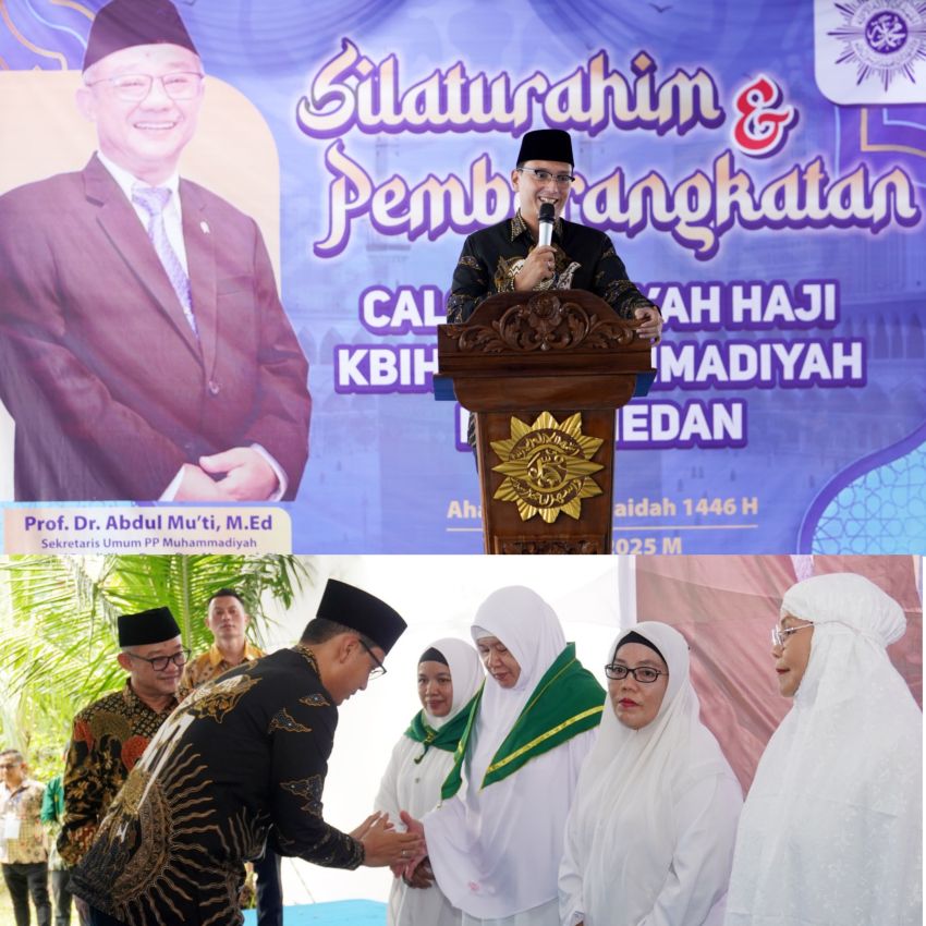 Wali Kota Medan bersama Medikdasmen Lepas Calon Jamaah Haji KBIHU Muhammadiyah