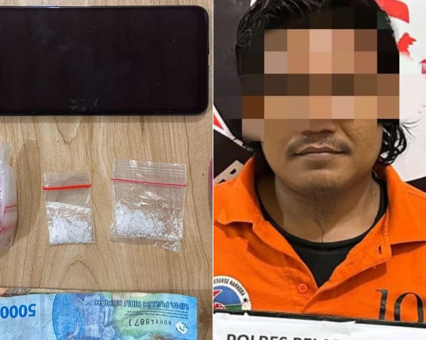 Polres Belawan Ringkus Pengedar Sabu di Desa Kelumpang