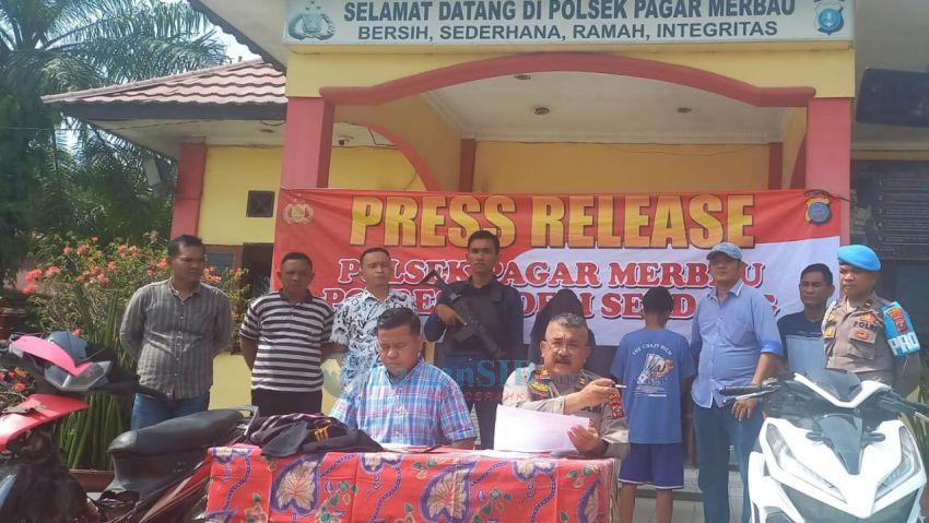 Polsek Pagarmerbau Tangkap Pelaku Curanmor Sepasang Pelajar SMP