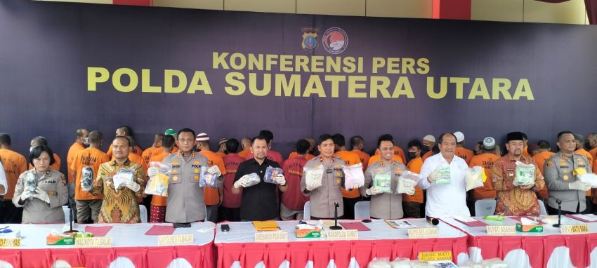 Polda Sumut Ungkap 322 Kasus Narkoba di Tanjungbalai, Asahan, dan Batubara, 499 Tersangka Ditangkap