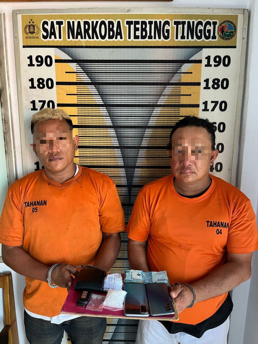 Bawa Sabu, 2 Pria Asal Sergai Diringkus Polres Tebingtinggi di Jalan Yos Sudarso