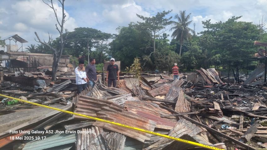 10 Rumah di Sirantau Kota Tanjungbalai Hangus Terbakar