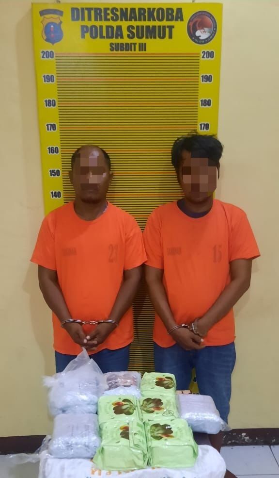 Polda Sumut Sergap 2 Kurir yang Sembunyikan Sabu di Kampung Nelayan