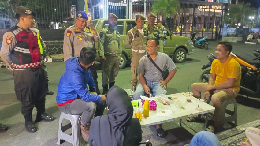 Ciptakan Sitkamtibmas Aman, Seputaran Lapangan Simaremare Sibolga Dirazia Malam Hari