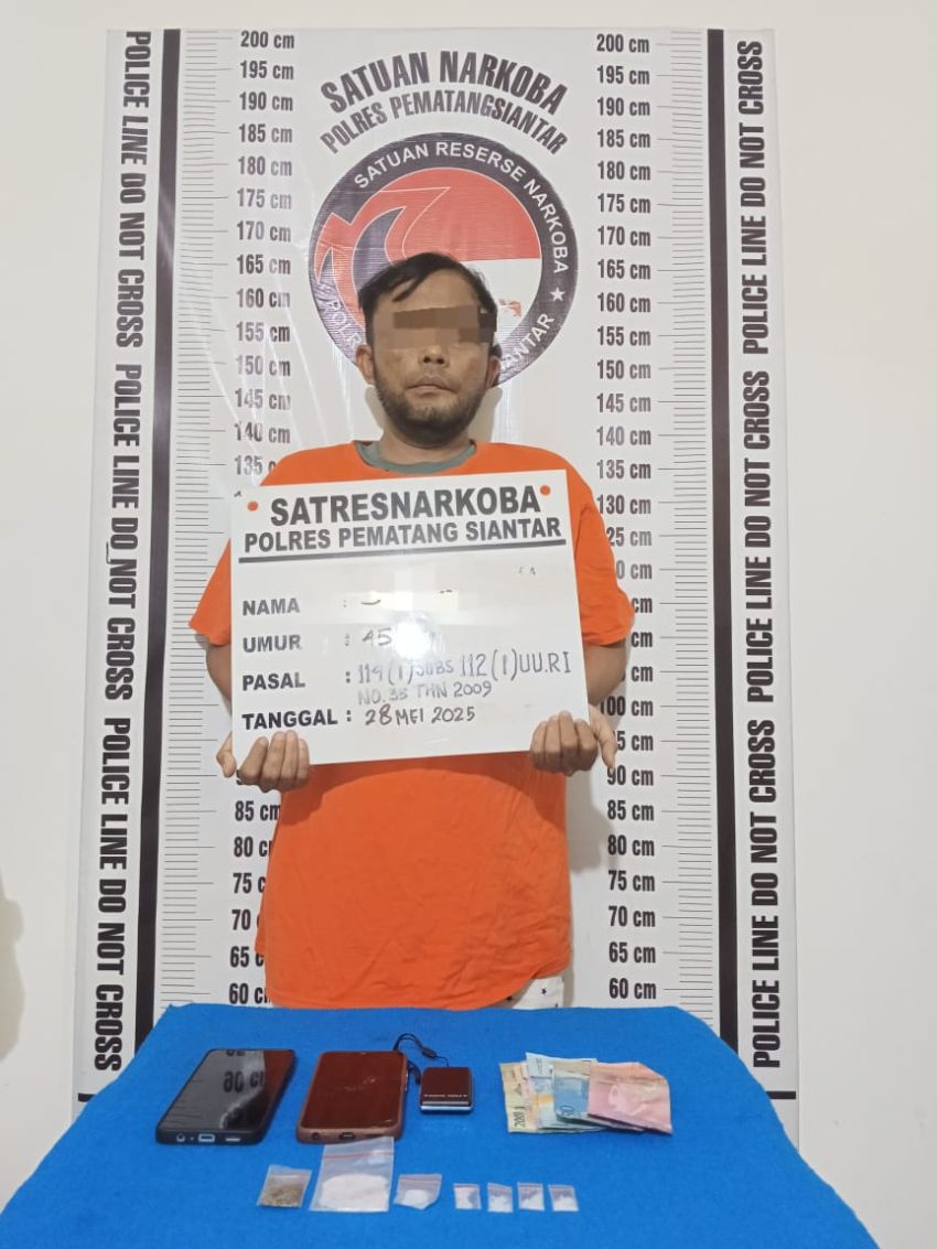 Polres Pematangsiantar Tangkap Pengedar Sabu dan Ganja di Jalan Bola Kaki