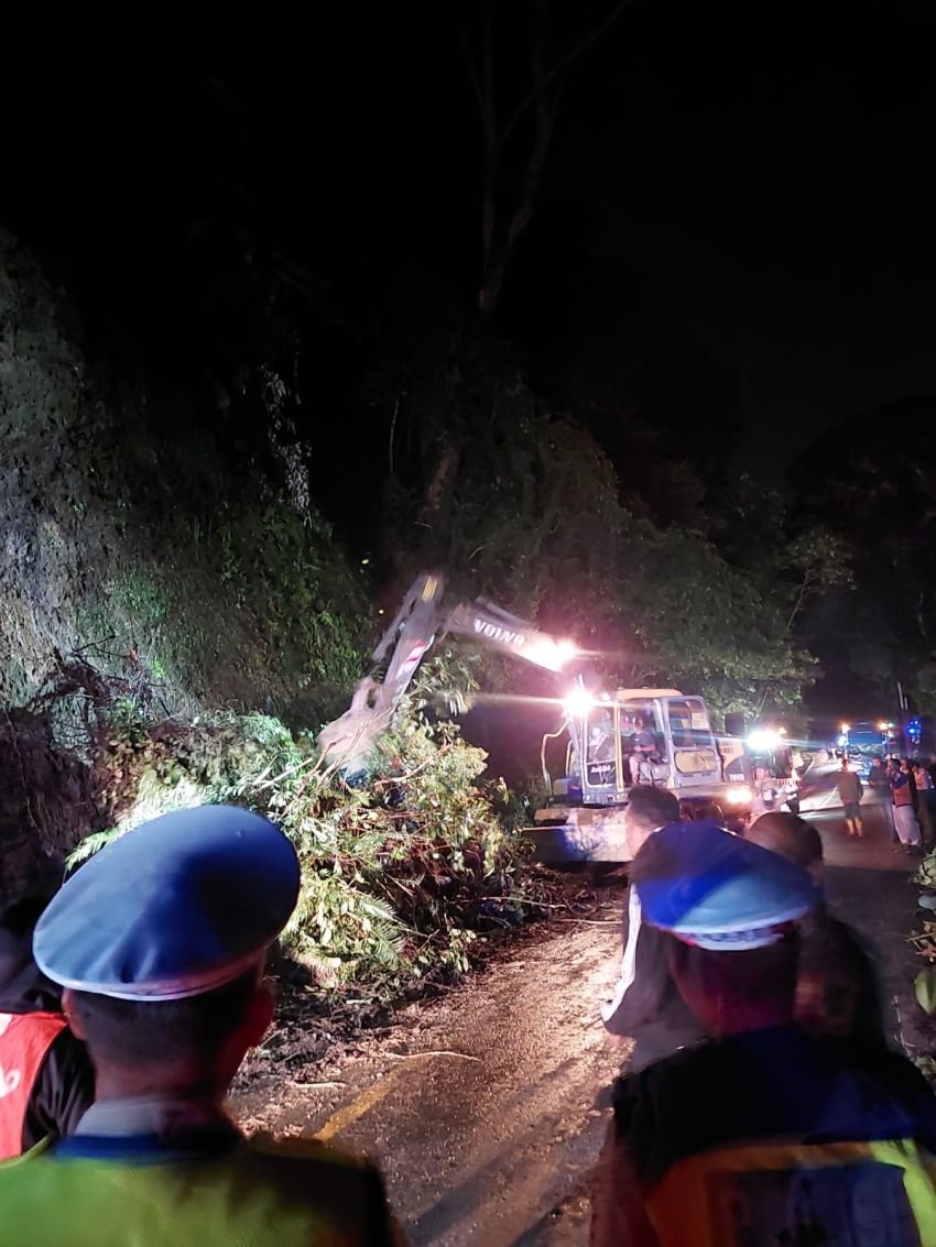 Longsor dan Pohon Tumbang di Jalan Jamin Ginting Sibolangit, Tak Ada Korban Jiwa