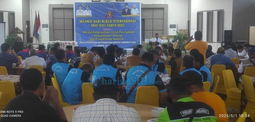 May Day 2025 Diperingati di Aula Kantor Bupati Labura