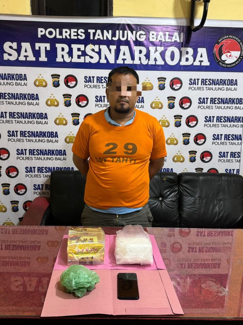 Polres Tanjungbalai Amankan Bandar Sabu Warga Kecamatan Teluk Nibung