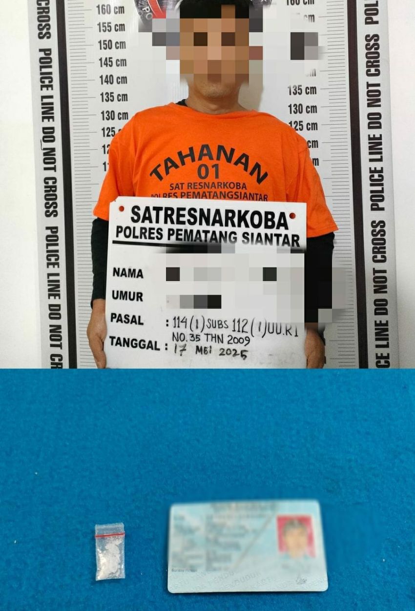 Mantan Residivis Narkoba Ditangkap Polisi di Pematangsiantar