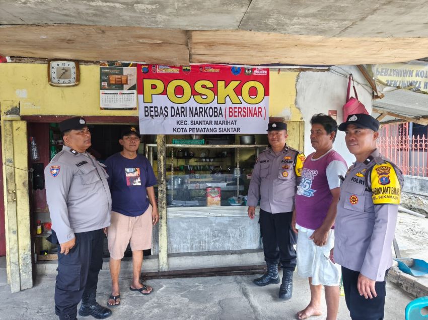 Bhabinkamtibmas Polsek Siantar Marihat Ajak Masyarakat Perangi Narkoba