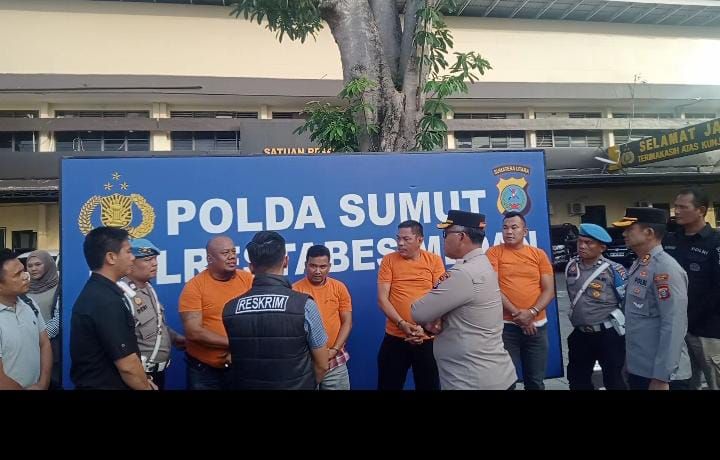 Sat Reskrim Polrestabes Medan Ringkus 4 Debt Collector Perampas HP Milik Seorang Dokter