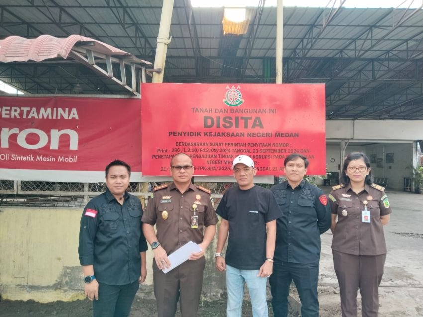 Penyidik Pidsus Kejari Medan Sita Tanah dan Bangunan Senilai Rp 21,91 M