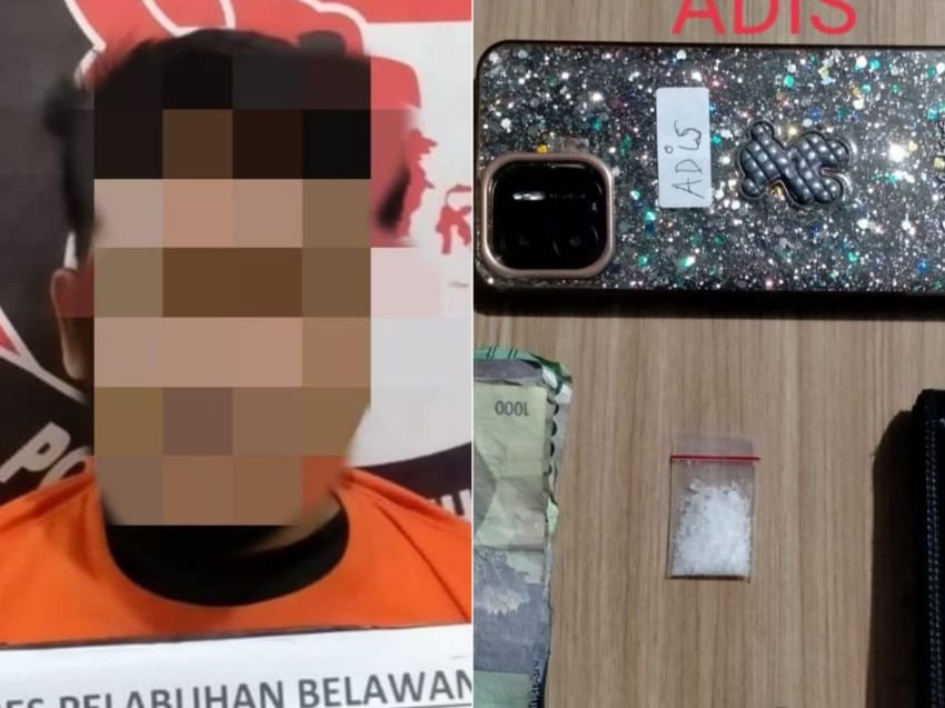 Polres Belawan Ringkus Pengedar Sabu di Kelurahan Mabar