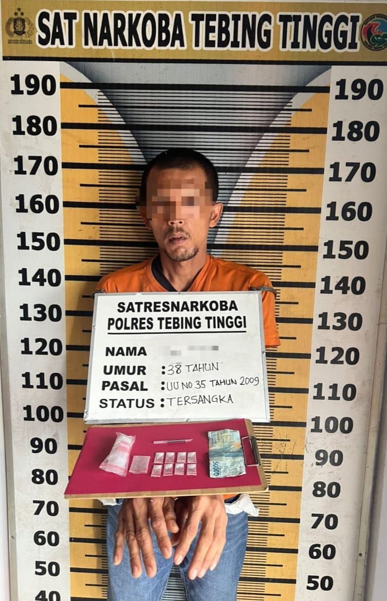 Polres Tebingtinggi Bekuk Pengedar Sabu di Kelurahan Durian