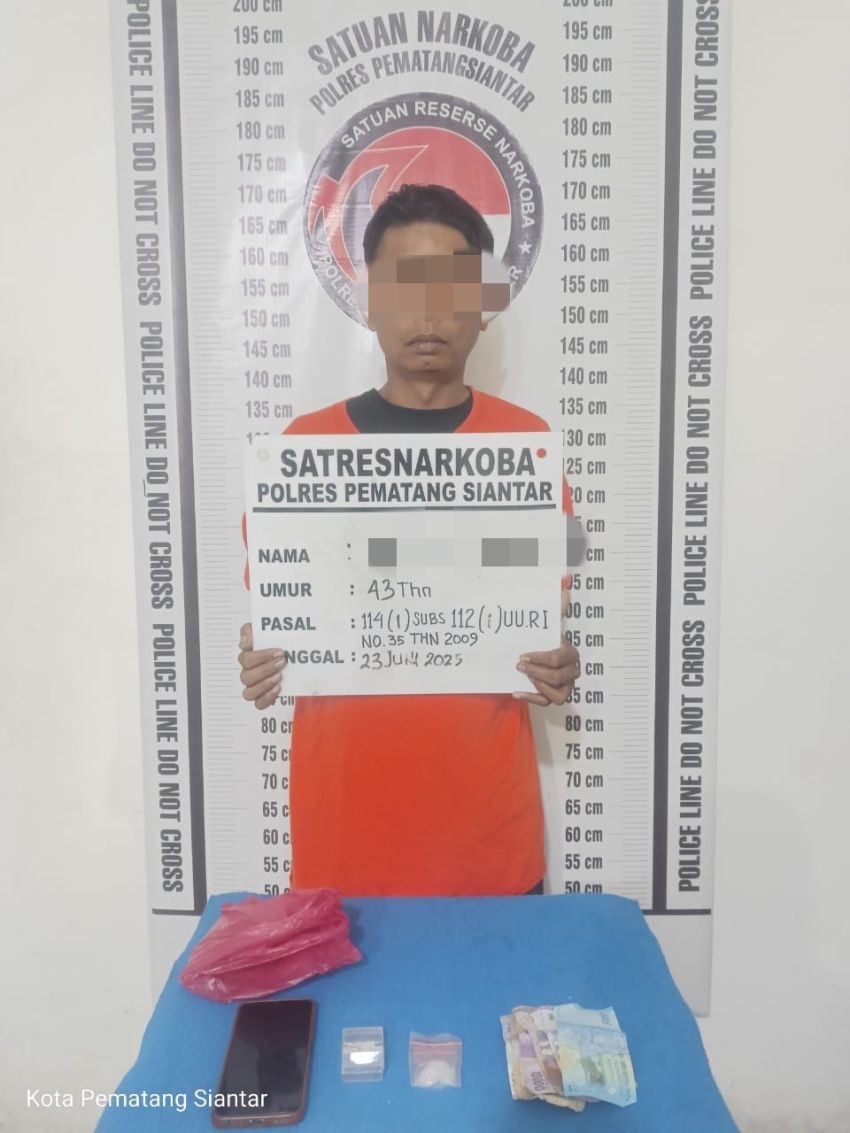 Miliki Sabu, Seorang Pria Diringkus Polisi di Pematangsiantar