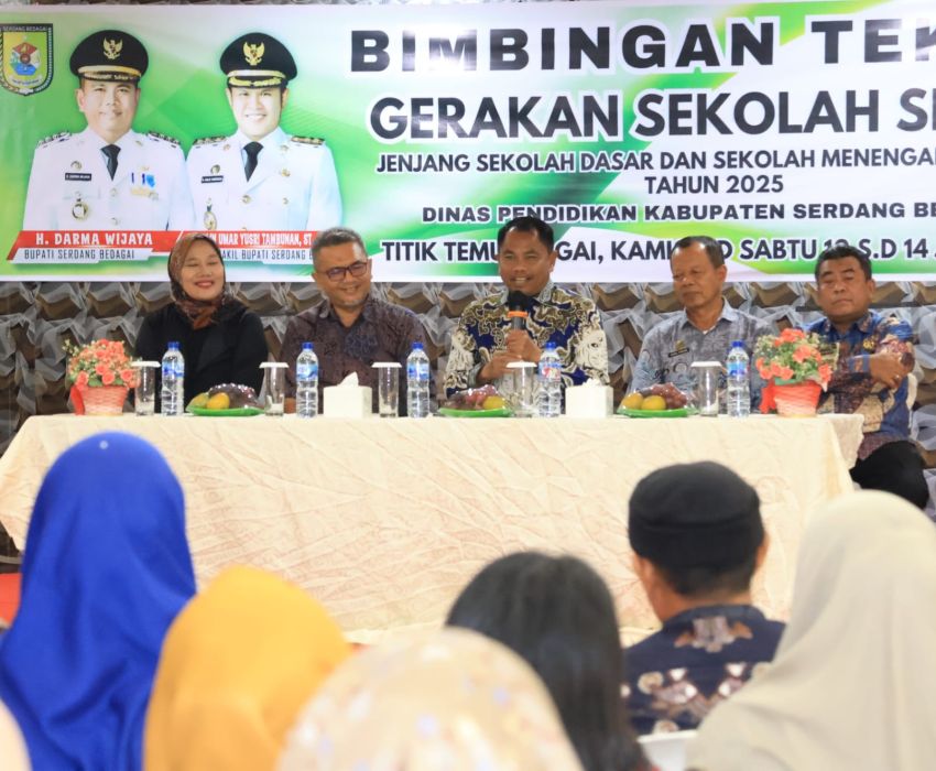 Bupati Sergai Dorong Sekolah Jaga Kebersihan dan Tingkatkan SDM Guru