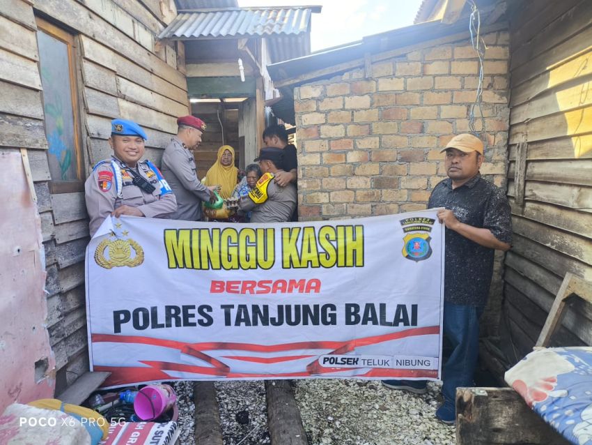 Polres Tanjungbalai Berikan Sembako Kegiatan Minggu Kasih