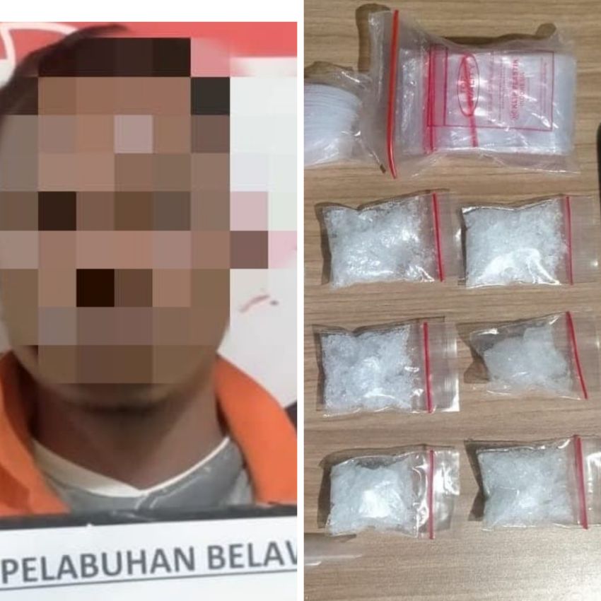 Polres Belawan Ringkus Terduga Pengedar 1 Ons Sabu di Medan Deli