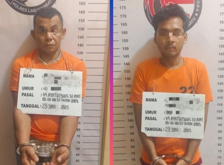 Dua Terduga Pengedar Narkoba di Kebun Marsel Ditangkap Timsus Polres Labuhanbatu