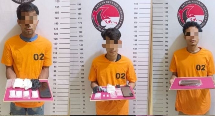 Ungkap Peredaran Narkoba di Panai Tengah, 3 Terduga Pengedar Diringkus Timsus Polres Labuhanbatu