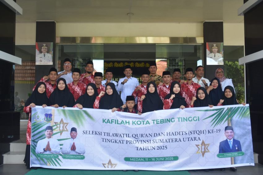 Kafilah Tebingtinggi Dilepas Mengikuti STQH Provinsi Sumut